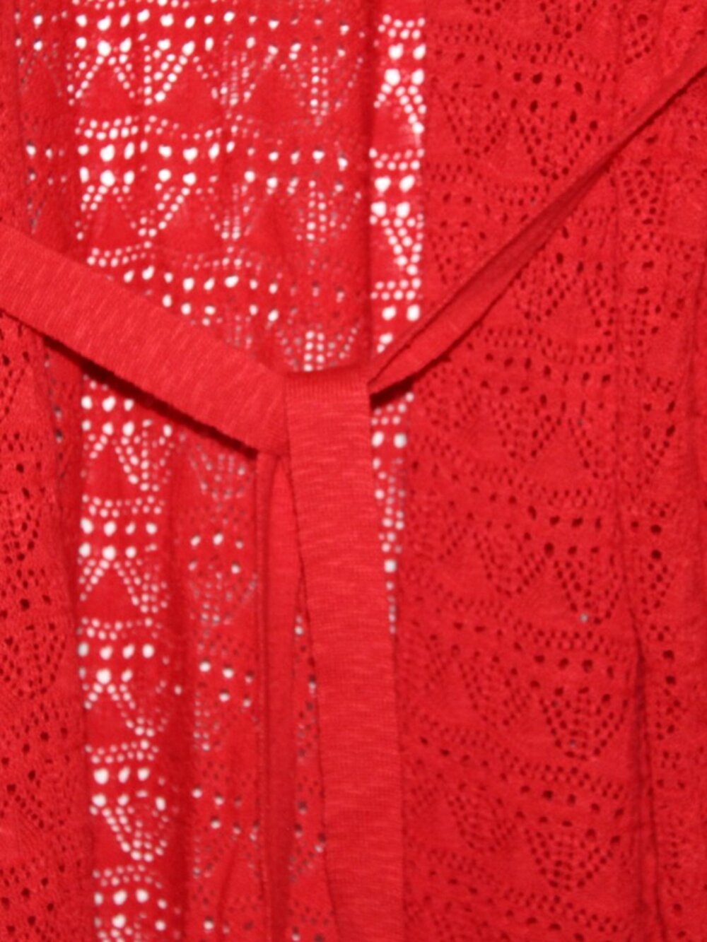 NWT Torrid red crochet open front duster cardigan 5/6(28W-30W)  Pretty! - Picture 6 of 7